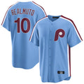 tocy P.Phillies #10 J.T. Realmuto Player Light Blue Home Game Stitched Jerseys