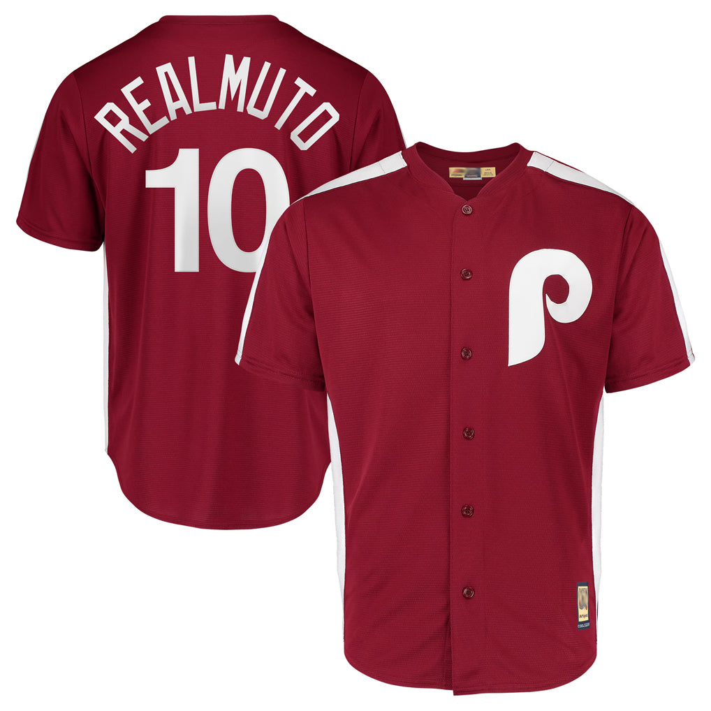 tocy P.Phillies #10 J.T. Realmuto Player Red Cooperstown Collection Limited Home Stitched Jerseys