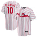 tocy P.Phillies #10 J.T. Realmuto Player White Home Game Stitched Jerseys