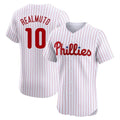 tocy P.Phillies #10 J.T. Realmuto Player White Home Limited Elite Stitched Jerseys
