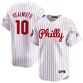 tocy P.Phillies #10 J.T. Realmuto Player White Pinstripe Phillies & Eagles Vapor Premier Limited Stitched Jerseys