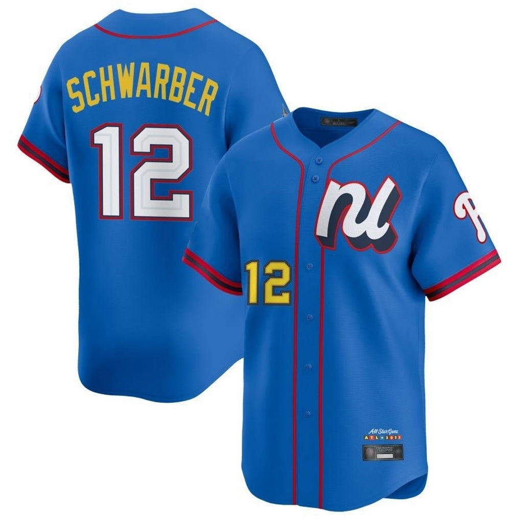 tocy P.Phillies #12 Kyle Schwarber Player Blue National League All-star Game Limited Stitched Jerseys