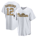 tocy P.Phillies #12 Kyle Schwarber Player Gold All-Star Home Game Stitched Jerseys