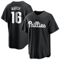 tocy P.Phillies #16 Brandon Marsh Player Black Alt Fashion Home Game Stitched Jerseys