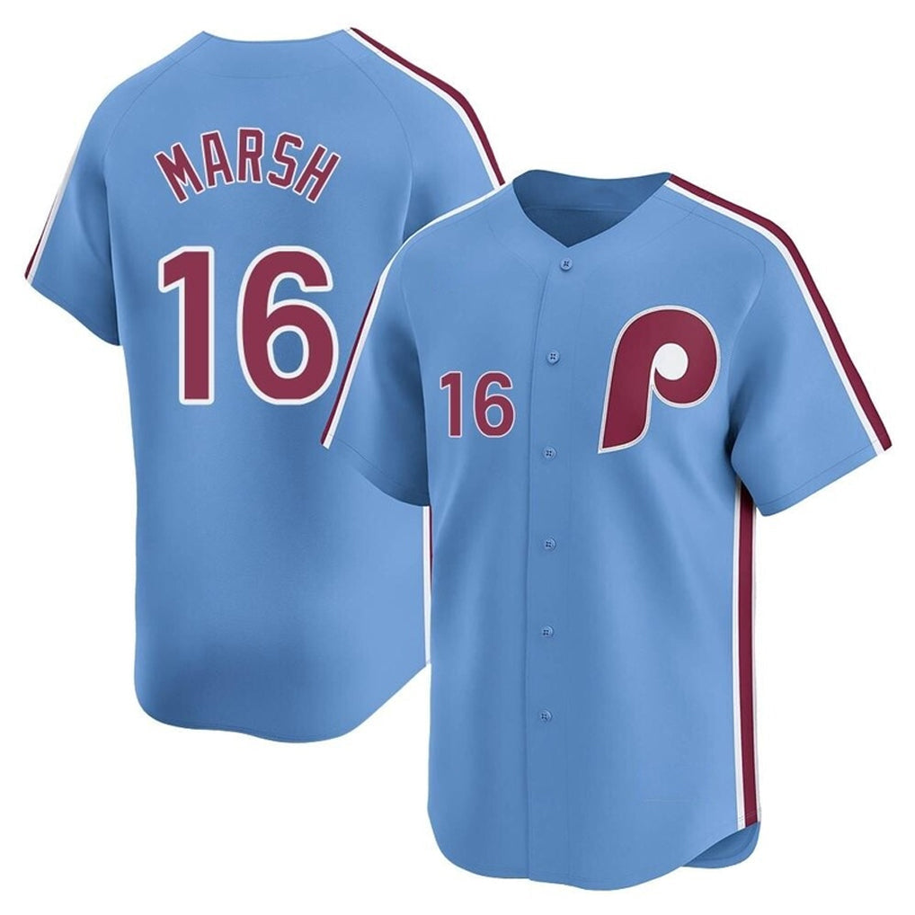tocy P.Phillies #16 Brandon Marsh Player Light Blue Game Stitched Jerseys