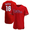 tocy P.Phillies #16 Brandon Marsh Player Red Home Limited Elite Stitched Jerseys