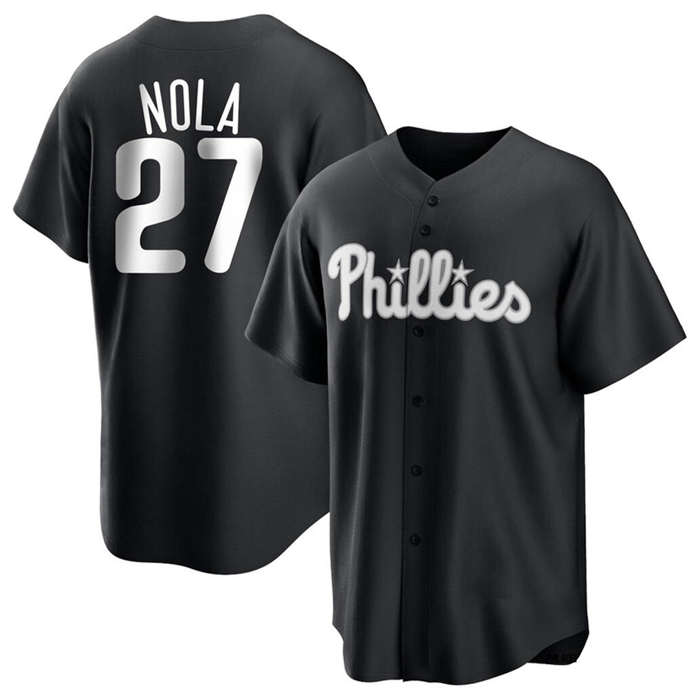 tocy P.Phillies #27 Aaron Nola Player Black Alt Fashion Home Game Stitched Jerseys
