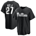 tocy P.Phillies #27 Aaron Nola Player Black Alt Fashion Home Game Stitched Jerseys