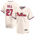 tocy P.Phillies #27 Aaron Nola Player Cream Home Limited Stitched Jerseys
