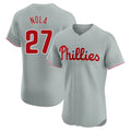 tocy P.Phillies #27 Aaron Nola Player Gray Home Limited Elite Stitched Jerseys