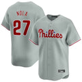 tocy P.Phillies #27 Aaron Nola Player Gray Home Limited Stitched Jerseys