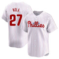tocy P.Phillies #27 Aaron Nola Player White Home Limited Stitched Jerseys