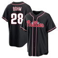 tocy P.Phillies #28 Alec Bohm Player Black Fashion Out Home Game Stitched Jerseys