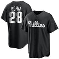 tocy P.Phillies #28 Alec Bohm Player Black Home Game Stitched Jerseys