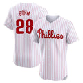 tocy P.Phillies #28 Alec Bohm Player White Home Limited Elite Stitched Jerseys