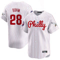 tocy P.Phillies #28 Alec Bohm Player White Pinstripe Phillies & Eagles Vapor Premier Limited Stitched Jerseys