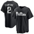 tocy P.Phillies #2 Justin Crawford Player Black Alt Fashion Home Game Stitched Jerseys