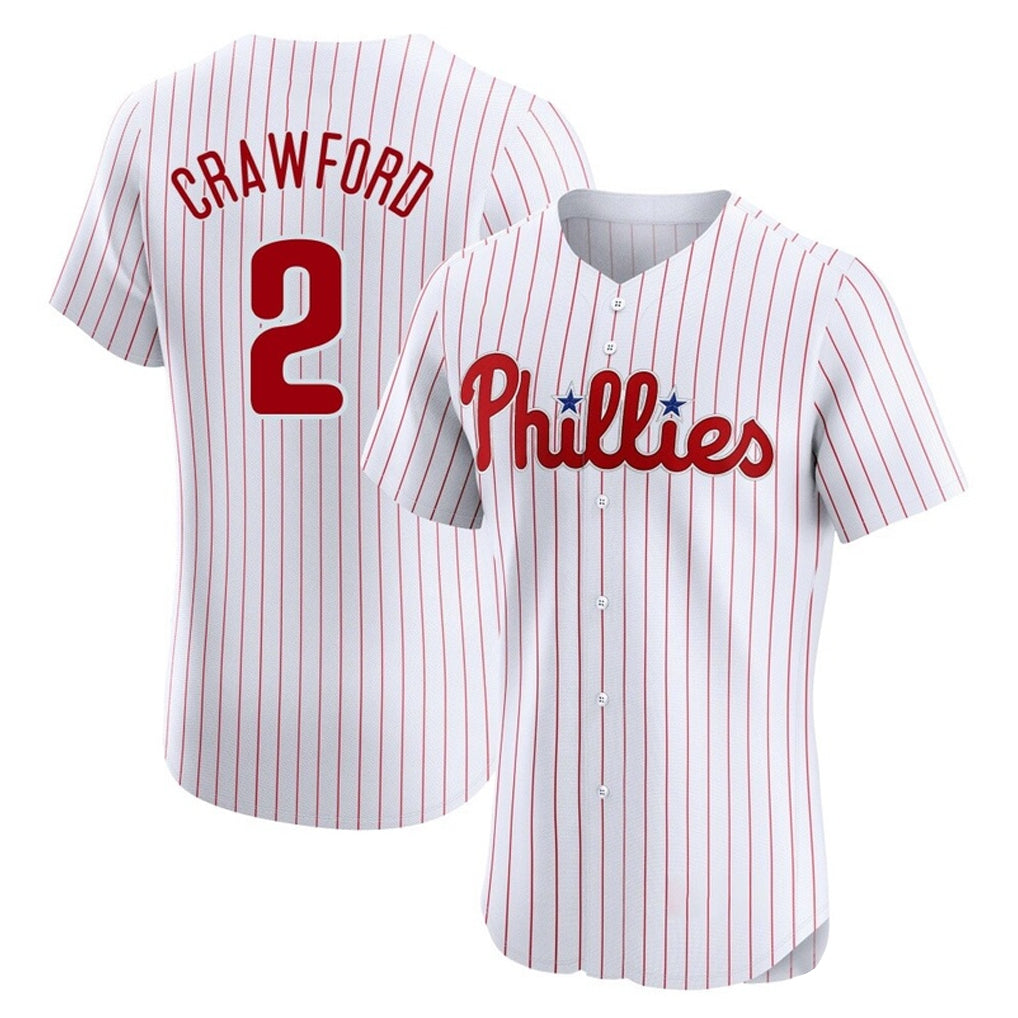 tocy P.Phillies #2 Justin Crawford Player White Home Limited Elite Stitched Jerseys