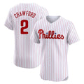 tocy P.Phillies #2 Justin Crawford Player White Home Limited Elite Stitched Jerseys