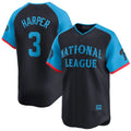 tocy P.Phillies #3 Bryce Harper Player Navy National League All-Star Limited Game Stitched Jerseys