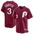 tocy P.Phillies #3 Bryce Harper Player Red Cooperstown Collection Limited Home Stitched Jerseys