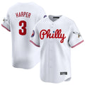 tocy P.Phillies #3 Bryce Harper Player White Phillies & Eagles Vapor Premier Limited Stitched Jerseys