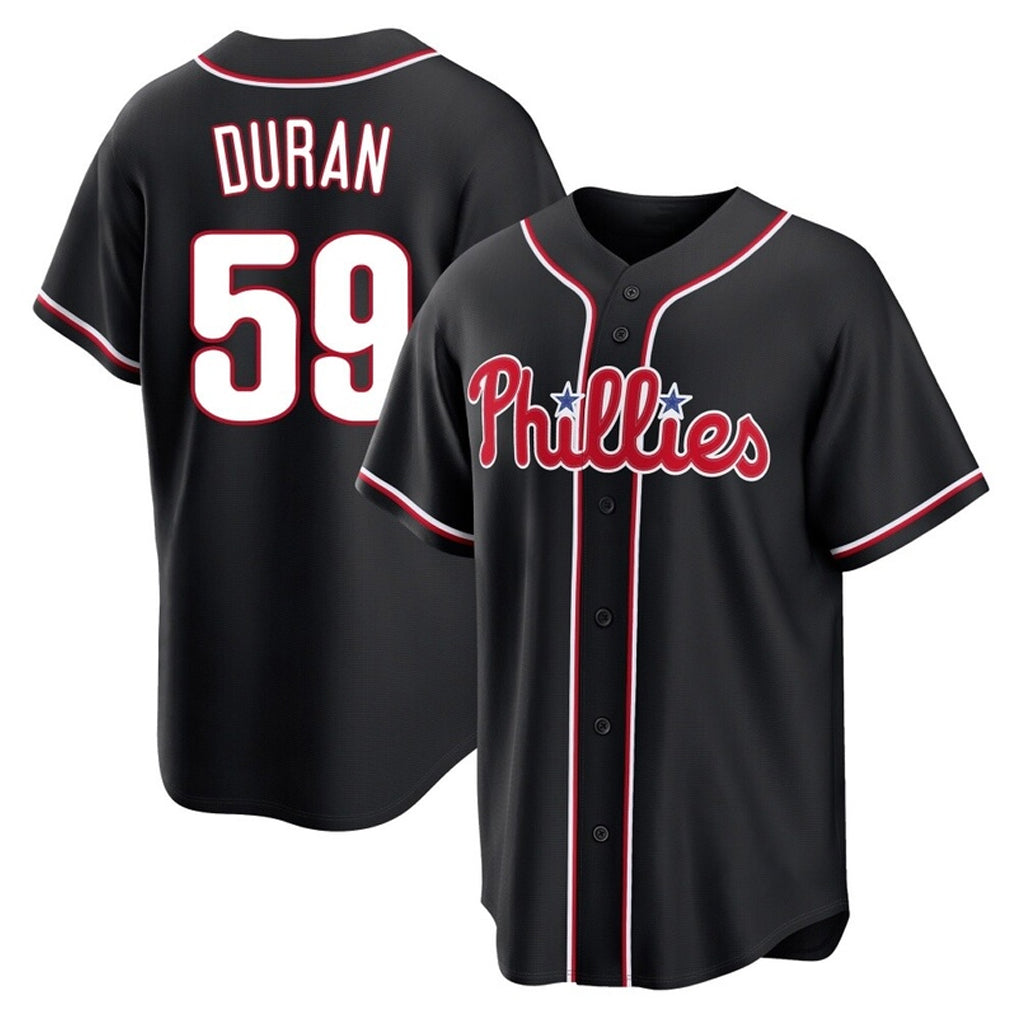 tocy P.Phillies #59 Jhoan Duran Player Black Fashion Out Home Game Stitched Jerseys