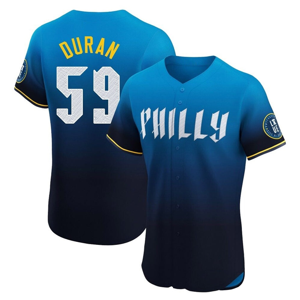 tocy P.Phillies #59 Jhoan Duran Player Blue City Connect Home Limited Elite Stitched Jerseys