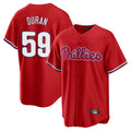 tocy P.Phillies #59 Jhoan Duran Player Red Home Game Stitched Jerseys