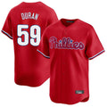 tocy P.Phillies #59 Jhoan Duran Player Red Home Limited Stitched Jerseys
