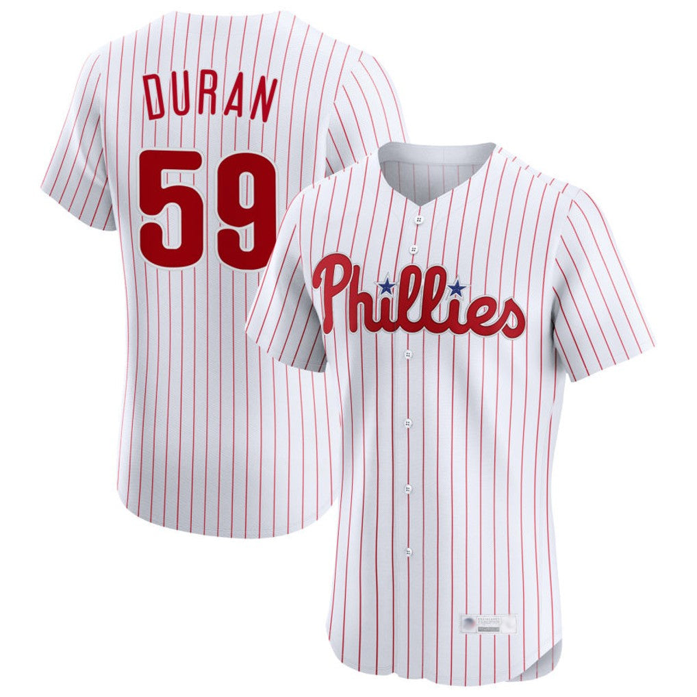 tocy P.Phillies #59 Jhoan Duran Player White Home Limited Elite Stitched Jerseys