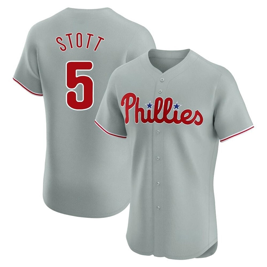 tocy P.Phillies #5 Bryson Stott Player Gray Home Limited Elite Stitched Jerseys