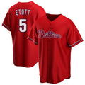 tocy P.Phillies #5 Bryson Stott Player Red Home Game Stitched Jerseys