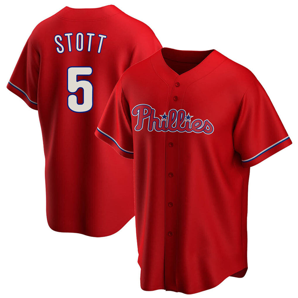 tocy P.Phillies #5 Bryson Stott Player Red Home Game Stitched Jerseys