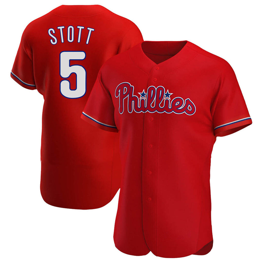 tocy P.Phillies #5 Bryson Stott Player Red Home Limited Elite Stitched Jerseys