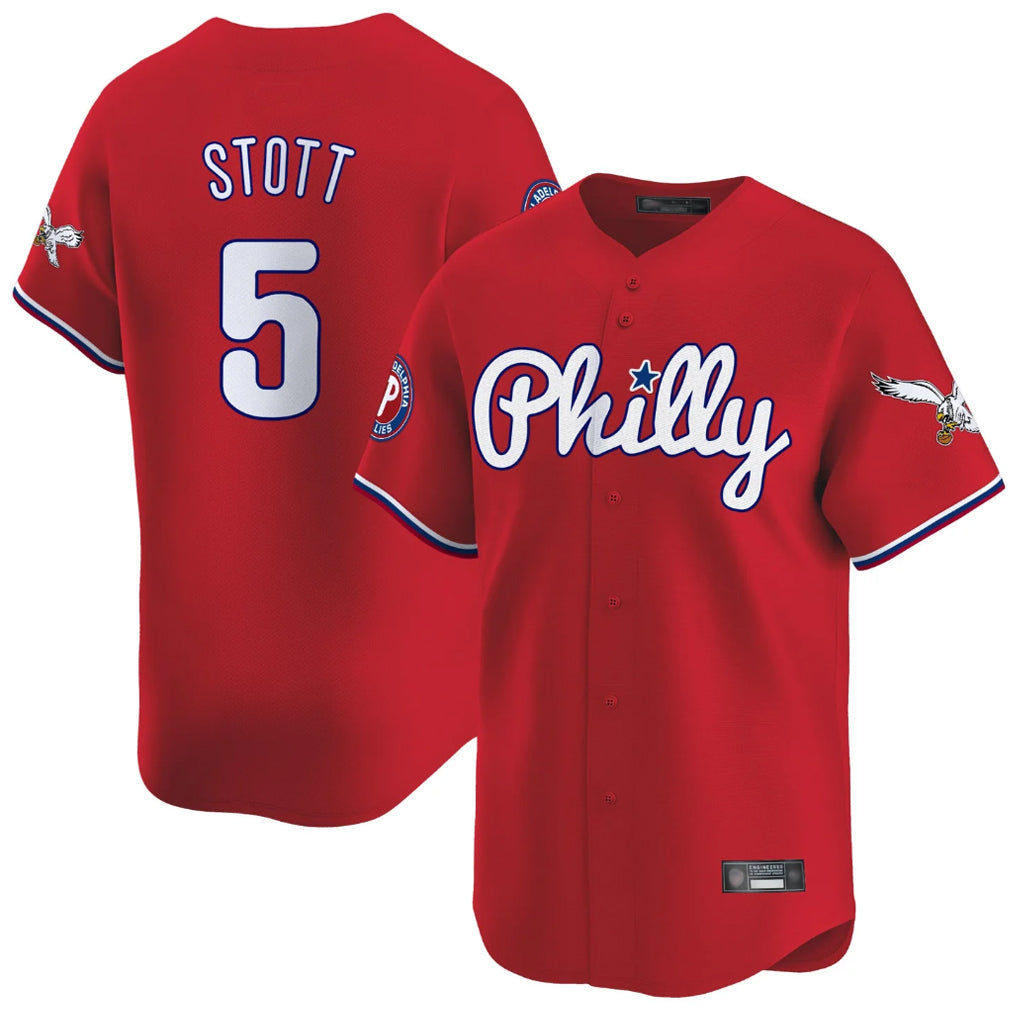 tocy P.Phillies #5 Bryson Stott Player Red Phillies & Eagles Vapor Premier Limited Stitched Jerseys