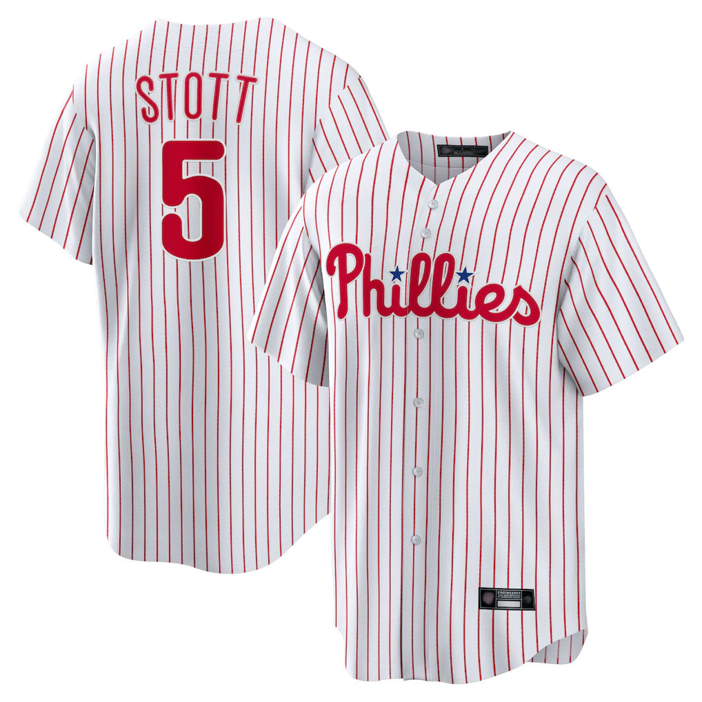 tocy P.Phillies #5 Bryson Stott Player White Home Game Stitched Jerseys