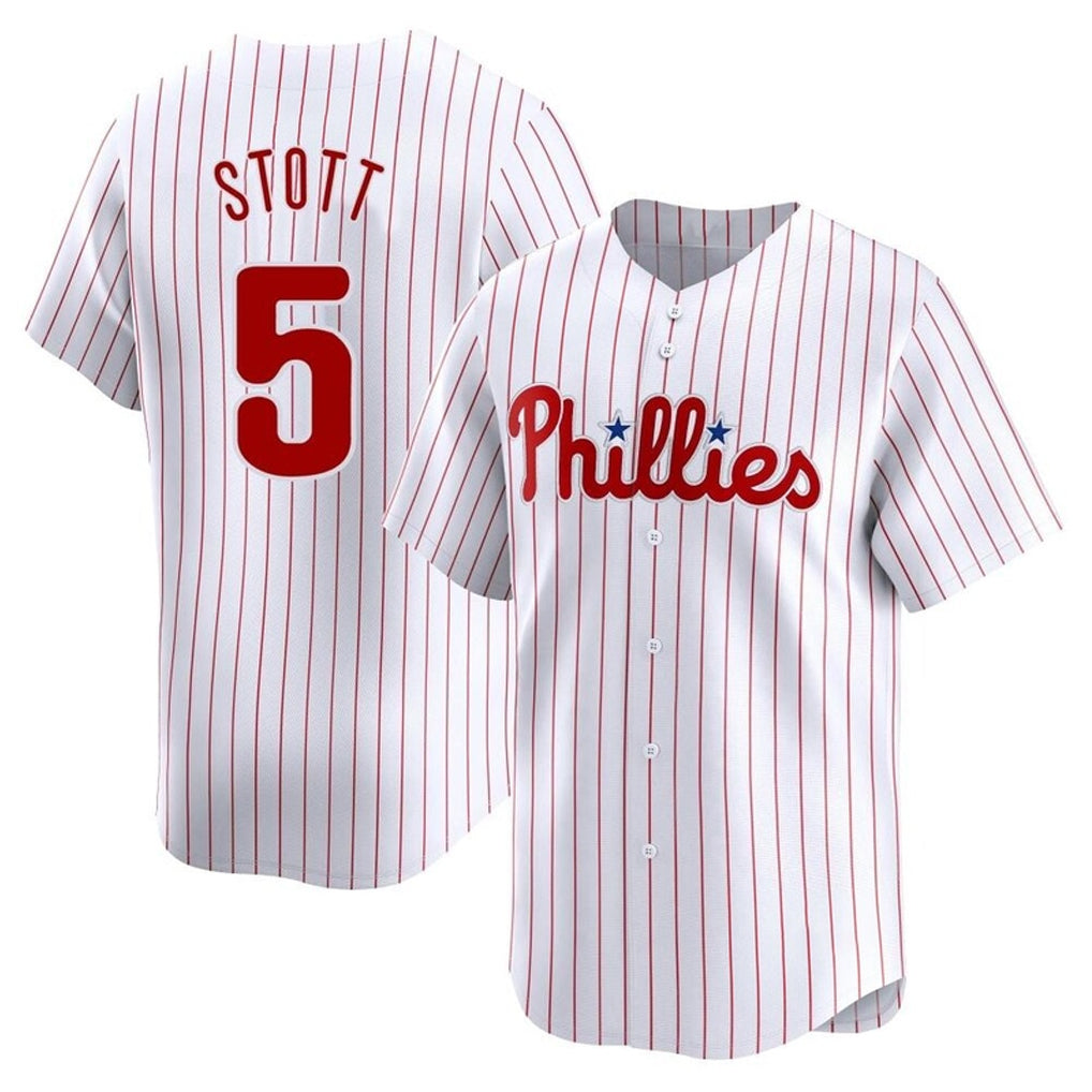 tocy P.Phillies #5 Bryson Stott Player White Home Limited Stitched Jerseys