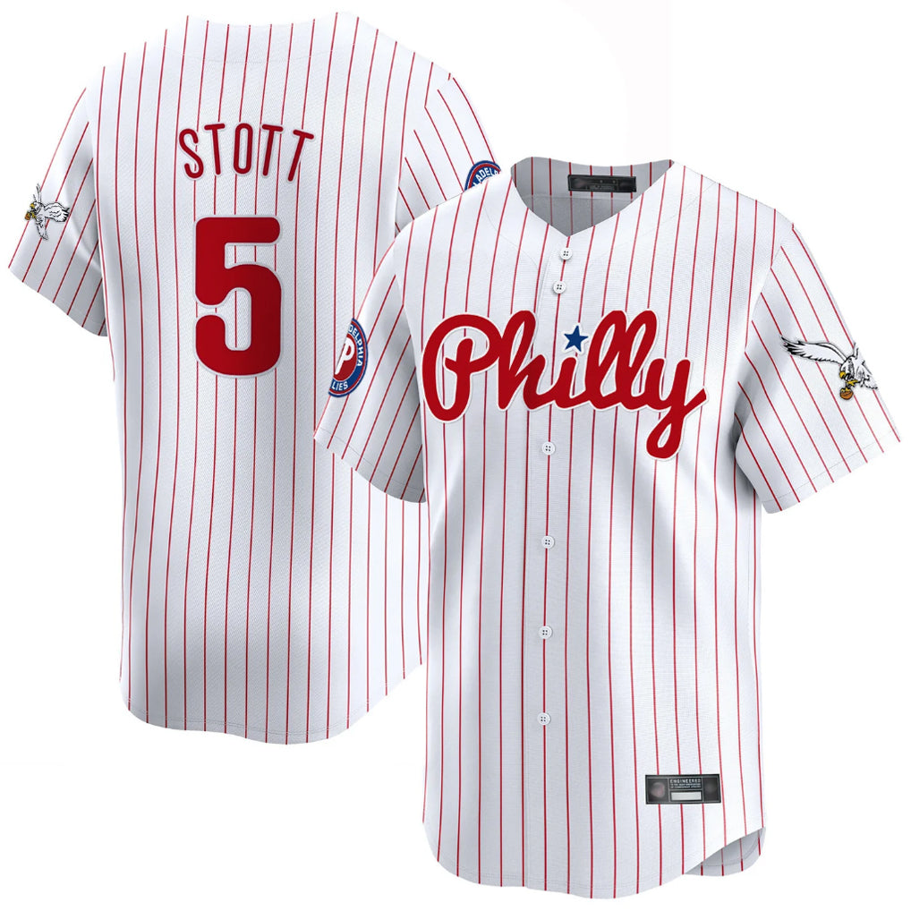tocy P.Phillies #5 Bryson Stott Player White Pinstripe Phillies & Eagles Vapor Premier Limited Stitched Jerseys