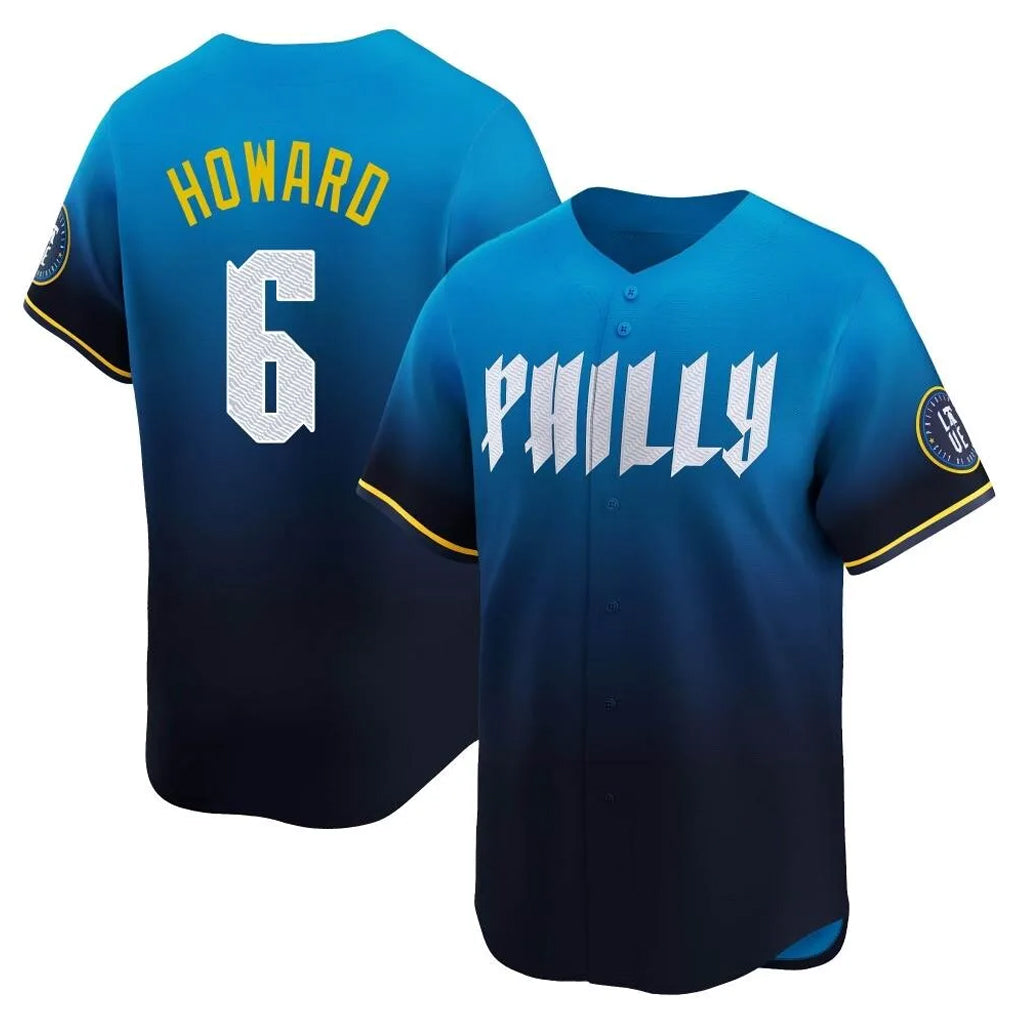 tocy P.Phillies #6 Ryan Howard Player Blue City Connect Home Limited Stitched Jerseys