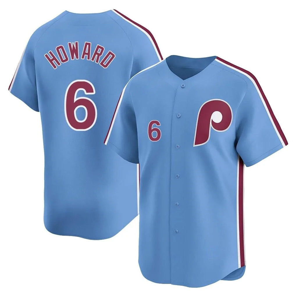 tocy P.Phillies #6 Ryan Howard Player Light Blue Home Limited Stitched Jerseys