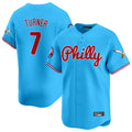 tocy P.Phillies #7 Trea Turner Player Light Blue Phillies & Eagles Vapor Premier Limited Stitched Jerseys