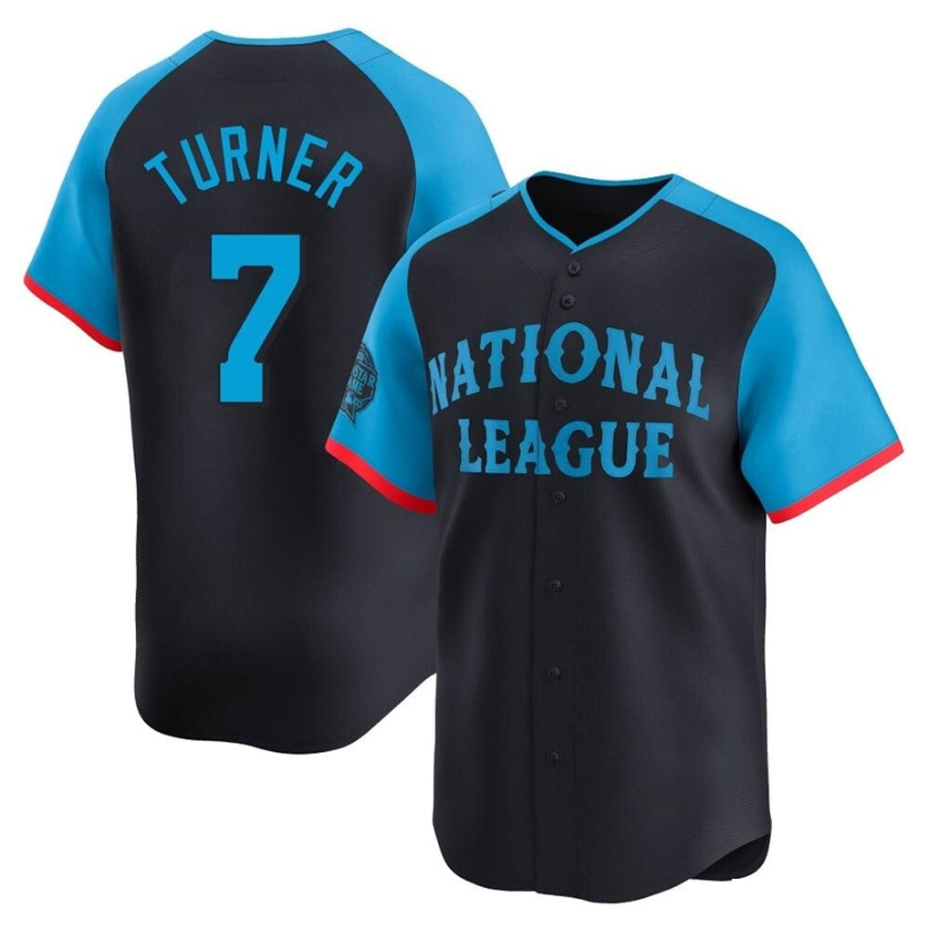 tocy P.Phillies #7 Trea Turner Player Navy National League All-Star Limited Game Stitched Jerseys