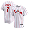 tocy P.Phillies #7 Trea Turner Player White Home Limited Stitched Jerseys