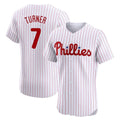 tocy P.Phillies #7 Trea Turner Player White Pinstripe Phillies & Eagles Vapor Premier Limited Elite Stitched Jerseys