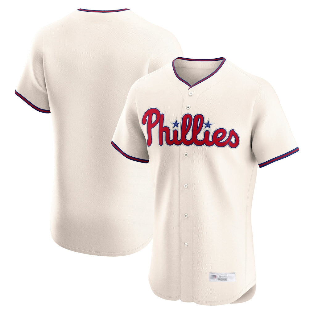 tocy P.Phillies Blank Player Cream Home Limited Elite Stitched Jerseys