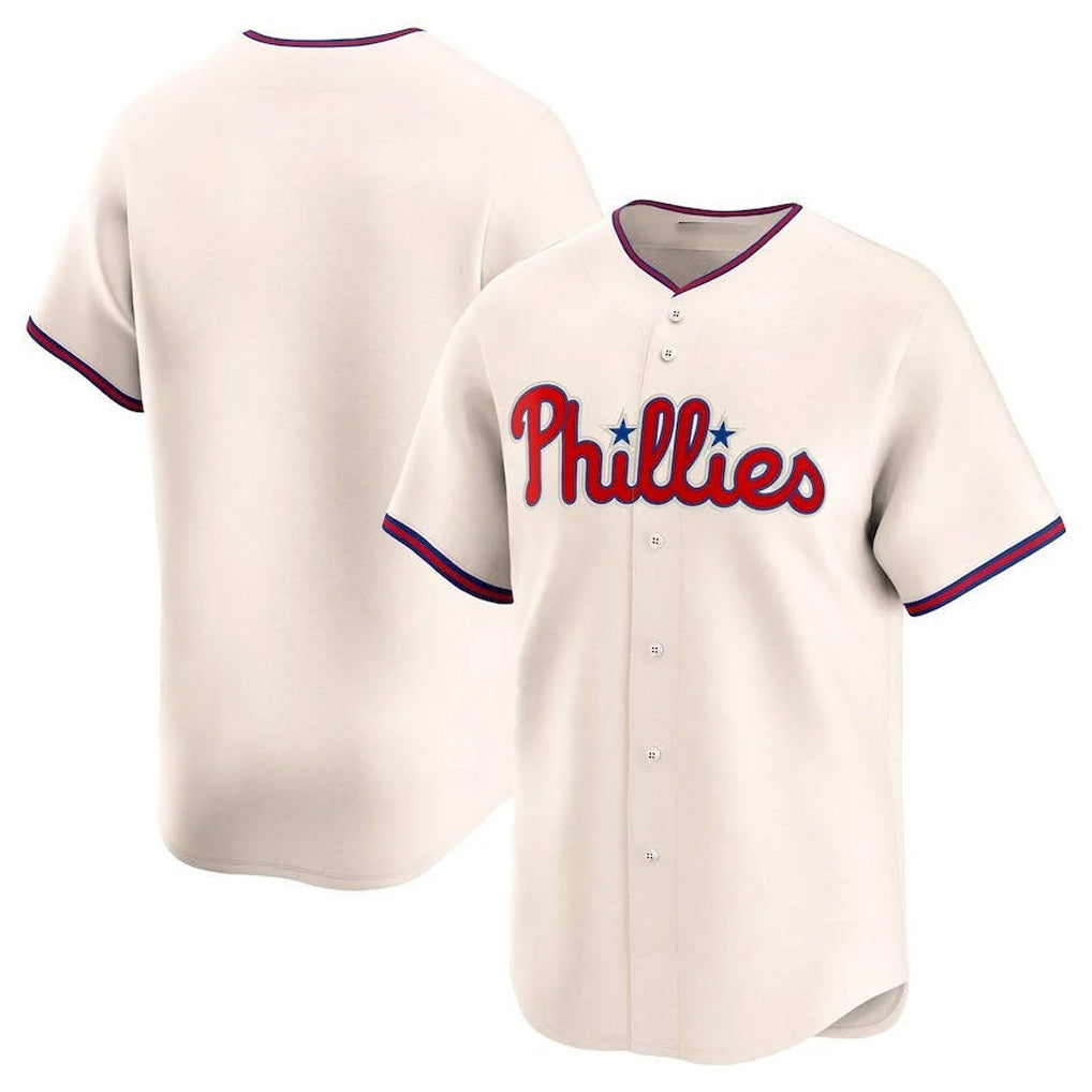 tocy P.Phillies Blank Player Cream Home Limited Stitched Jerseys