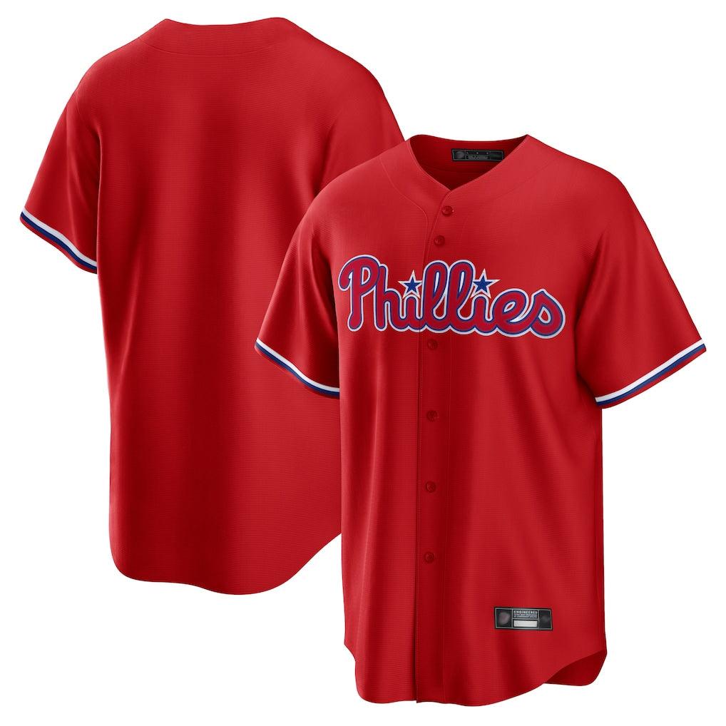 tocy P.Phillies Blank Player Red Home Game Stitched Jerseys