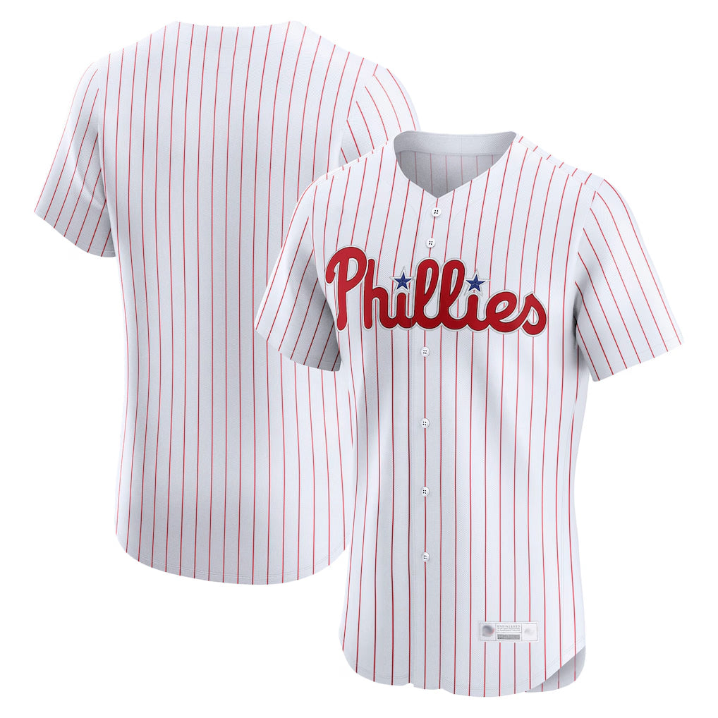 tocy P.Phillies Blank Player White Home Limited Elite Stitched Jerseys