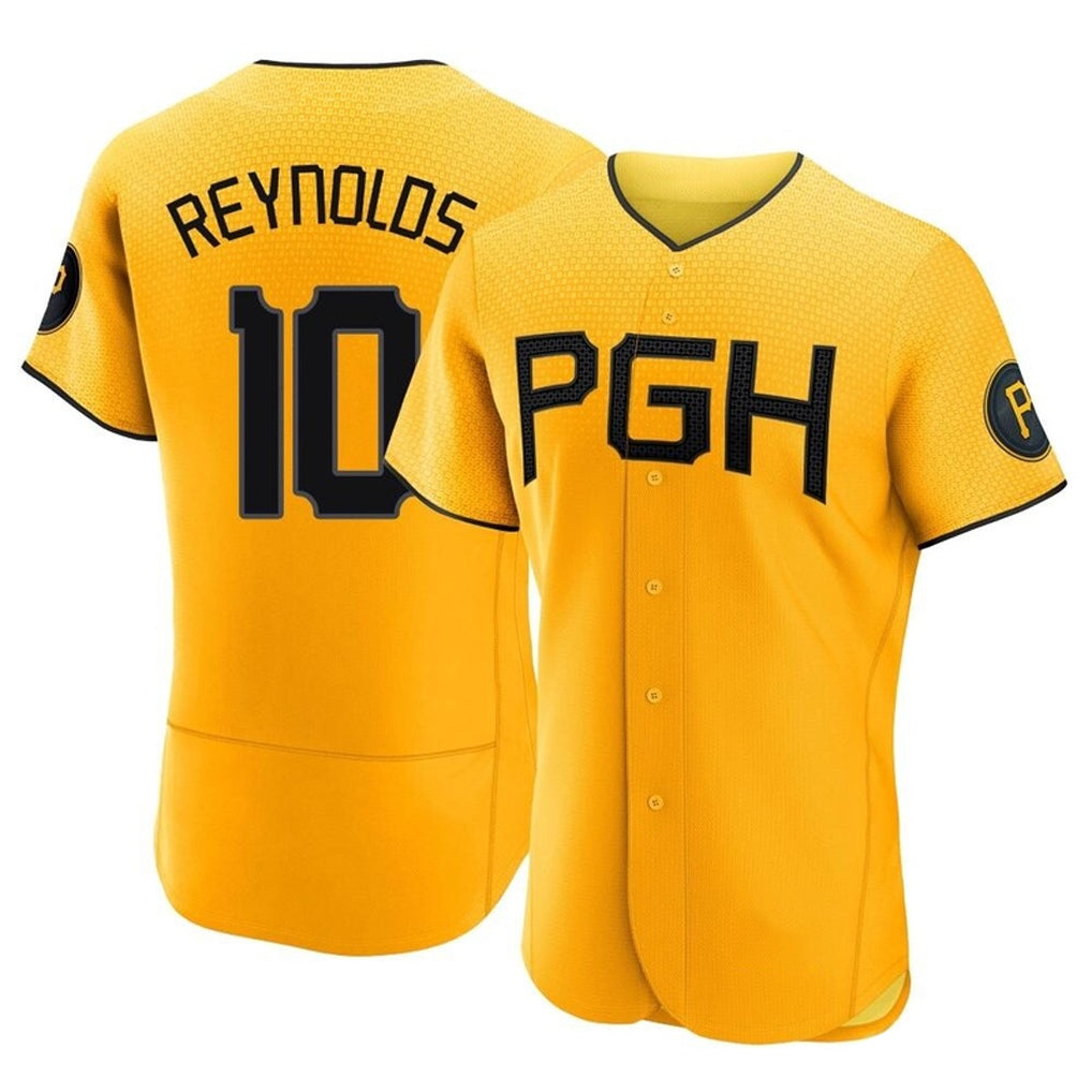 tocy P.Pirates #10 Bryan Reynolds Player Gold City Connect Home Limited Elite Stitched Jerseys